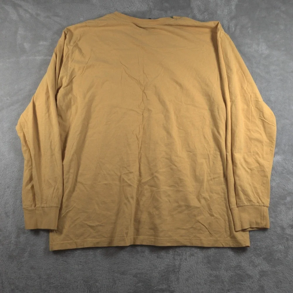 Vintage Polo Ralph Lauren Shirt Mens Large Yellow Long Sleeve Pony Crew Neck 90s